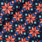 Preview: RESTSTÜCK 1,70m !!! - Bio Jersey - T-REX Star - Col. 01 blue navy/red - REXmas - Hamburger Liebe - Albstoffe