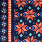 Preview: RESTSTÜCK 1,70m !!! - Bio Jersey - T-REX Star - Col. 01 blue navy/red - REXmas - Hamburger Liebe - Albstoffe