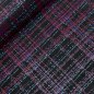 Preview: Kunstleder - Velours Check - matt schwarz