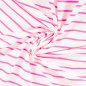 Preview: French Terry - Neon Stripes - neon pink/white