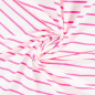 Preview: RESTSTÜCK 0,60m !!! - French Terry - Neon Stripes - neon pink/white