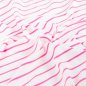 Preview: French Terry - Neon Stripes - neon pink/white