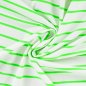 Preview: French Terry - Neon Stripes - neon green/white