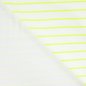 Preview: French Terry - Neon Stripes - neon yellow/white