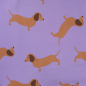Preview: French Terry - brushed - Luipold Dackel - lilac/brown
