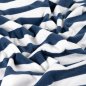 Preview: Baumwoll Frottee Terry - Balance Stripes - denim