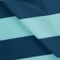 Preview: French Terry - Blockstreifen - denim/türkis