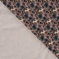 Preview: Rib Jersey - Topsy Flowers - sand/petrol/rose