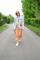 Preview: B-WARE !!! - RESTSTÜCK 2,00m !!! - Viskose - Leo Herzen - orange/beige/ocker - Love Collection - Swafing by Kibadoo