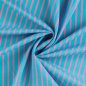 Preview: Baumwoll Voile - Stripe Love - rosa/türkis