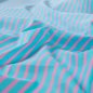 Preview: Baumwoll Voile - Stripe Love - rosa/türkis