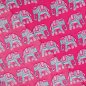 Preview: Baumwoll Voile - Elephant - fuchsia/türkis