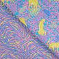 Preview: Doubleface Baumwoll Stepper - Zebra Leo - rosa/gelb