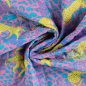 Preview: Doubleface Baumwoll Stepper - Zebra Leo - rosa/gelb