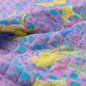 Preview: Doubleface Baumwoll Stepper - Zebra Leo - rosa/gelb