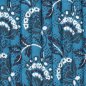 Preview: Doubleface Baumwoll Stepper - Caja Flowers - dark navy/blue