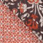 Preview: Doubleface Baumwoll Stepper - Moreen Flowers - brown/rost