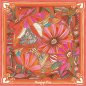 Preview: Viskose Panel - Flowers - orange/rose