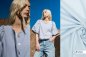 Preview: Baumwolle Seersucker - uni - blue - Fibremood No. 33