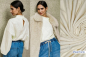 Preview: RESTSTÜCK 1,70m !!! - Jacquard - Faces - creme - Fibremood No. 36