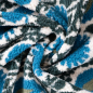 Preview: Teddy Plüsch - Mantelstoff - Paisley - petrol