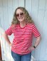 Preview: Bio Ringeljersey - A63/A03 - flamme/rosa scuro - Summer Stripes - Hamburger Liebe - Albstoffe