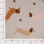 Preview: French Terry - Dackel Dieter - sand/braun