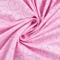 Preview: French Terry - Glitzer Heart - rosa/neon