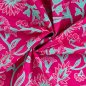 Preview: Baumwoll Voile - Annabella Flowers - fuchsia/türkis