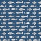 Preview: Baumwoll Voile - Fumi Fish - blue/white