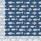 Preview: Baumwoll Voile - Fumi Fish - blue/white