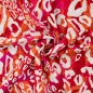 Preview: Viskose Popeline - Abstrakt Leo - orange/offwhite/pink