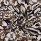 Preview: Viskose Popeline - Abstrakt Leo - brown/offwhite