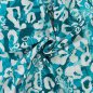 Preview: Viskose Popeline - Abstrakt Leo - türkis/offwhite/petrol