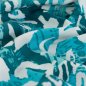 Preview: Viskose Popeline - Abstrakt Leo - türkis/offwhite/petrol