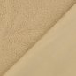 Preview: Doubleface - Wildlederimitat mit Teddyplüschabseite - beige
