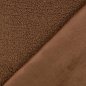 Preview: RESTSTÜCK 1,40m !!! - Doubleface - Wildlederimitat mit Teddyplüschabseite - braun