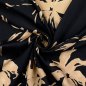 Preview: Viskosesatin - matt - Liliy Night - black/creme