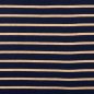 Preview: Strick Jacquard - Streifen - marine/beige