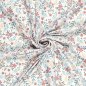 Preview: Badestoff Jersey - Flowers - offwhite