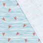 Preview: Badestoff Jersey - Lobster - rauchblau