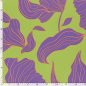 Preview: Viskosesatin - matt - Maila Flowers - lime/violett