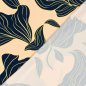 Preview: Viskosesatin - matt - Maila Flowers - lachs/navy