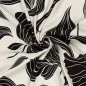 Preview: Viskosesatin - matt - Maila Flowers - beige/black