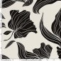 Preview: Viskosesatin - matt - Maila Flowers - beige/black