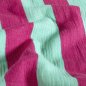 Preview: Musselin - Big Stripes - türkis/pink