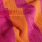 Preview: RESTSTÜCK 0,70m !!! - Musselin - Big Stripes - orange/pink