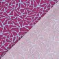 Preview: Musselin - Dorina Flowers - hellblau/fuchsia