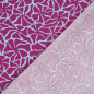 Preview: RESTSTÜCK 0,80m !!! - Musselin - Dorina Flowers - hellblau/fuchsia