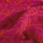 Preview: Musselin - Dorina Flowers - rotorange/fuchsia
